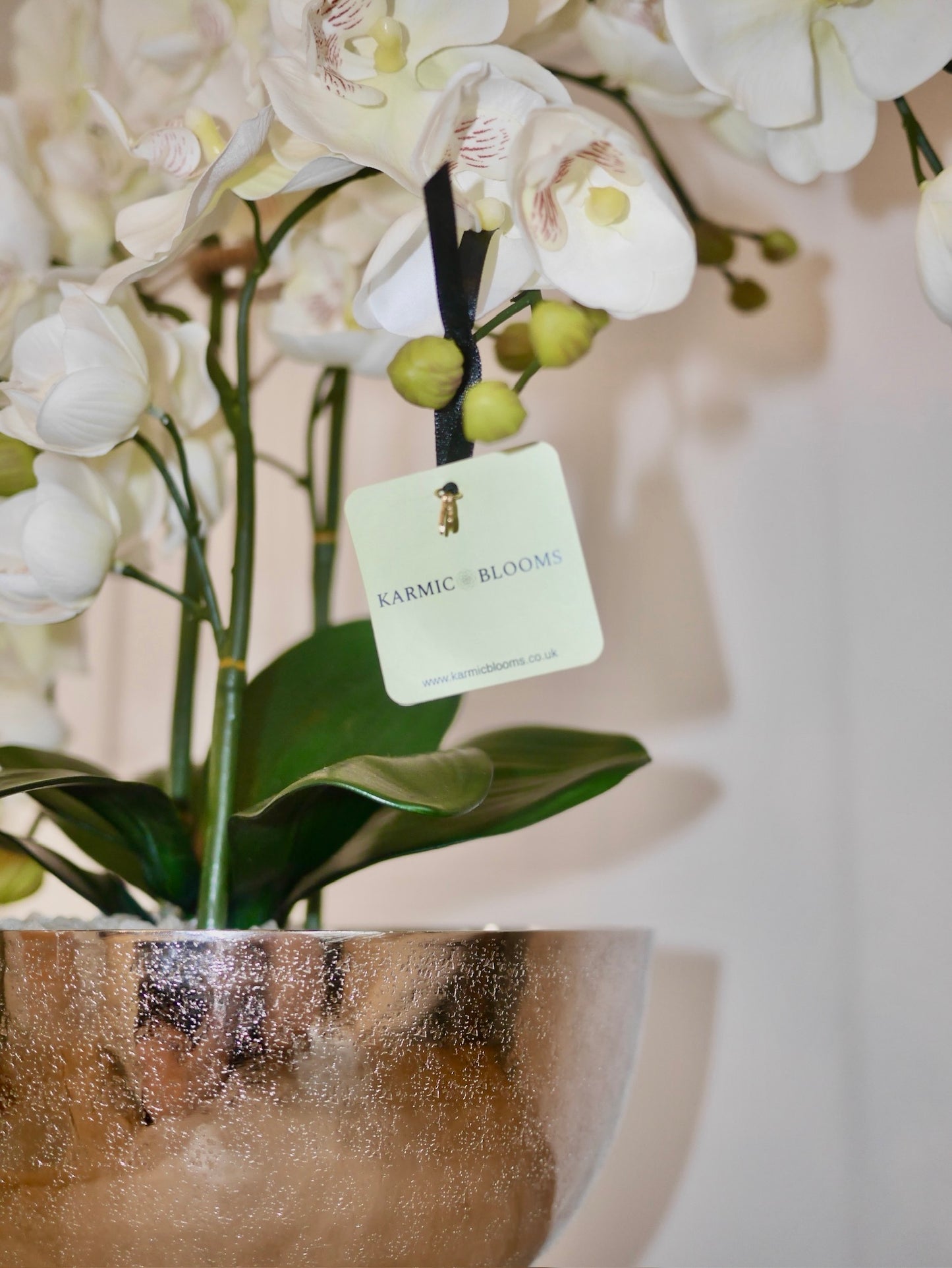 Champagne Quartz Orchid © with Clear Quartz