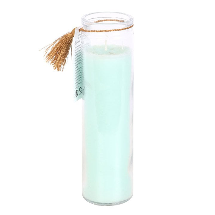 Manifestation White Sage Tube Candle with Clear Quartz