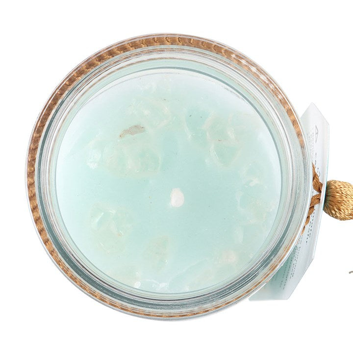 Manifestation White Sage Tube Candle with Clear Quartz