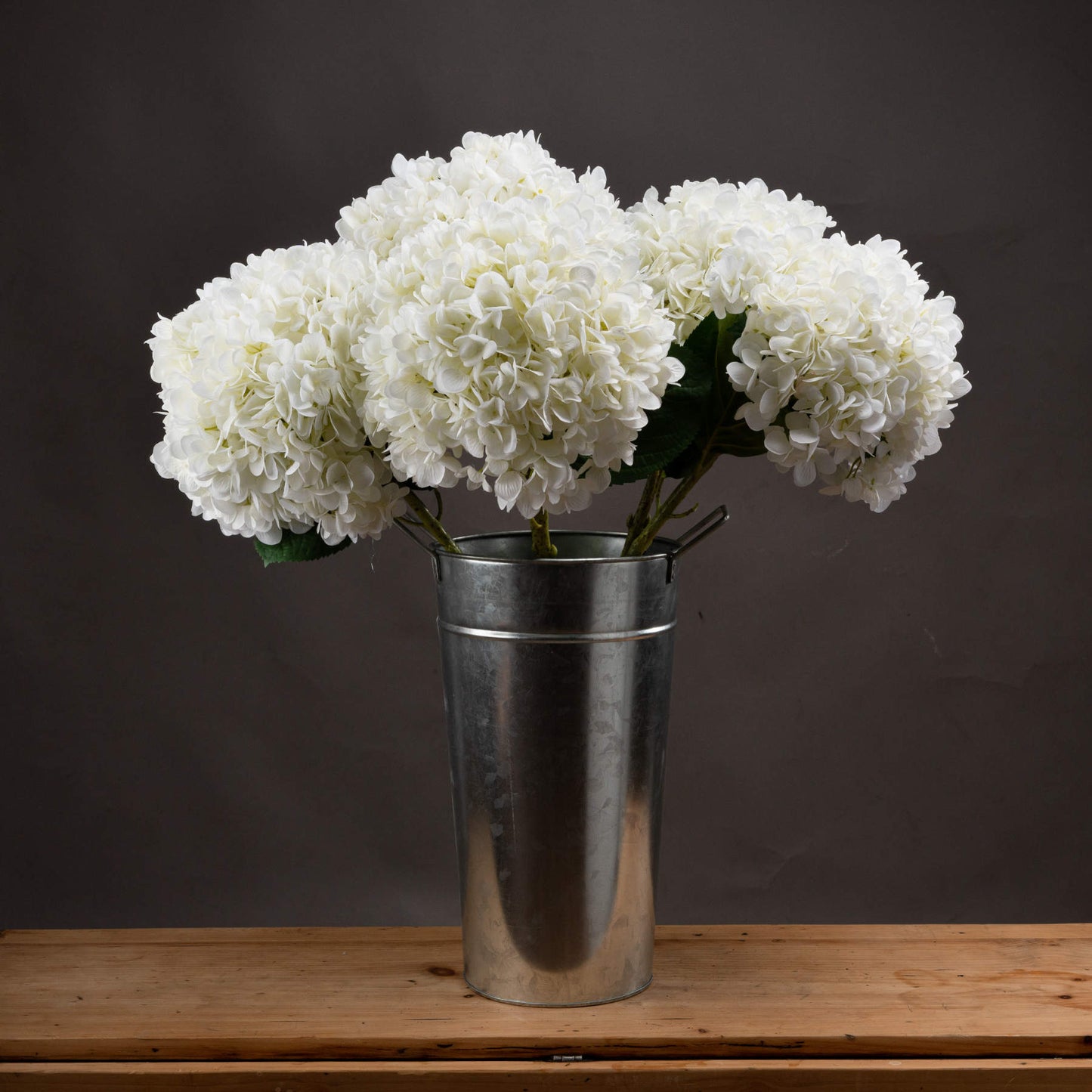 5 x Large White Hydrangea stems