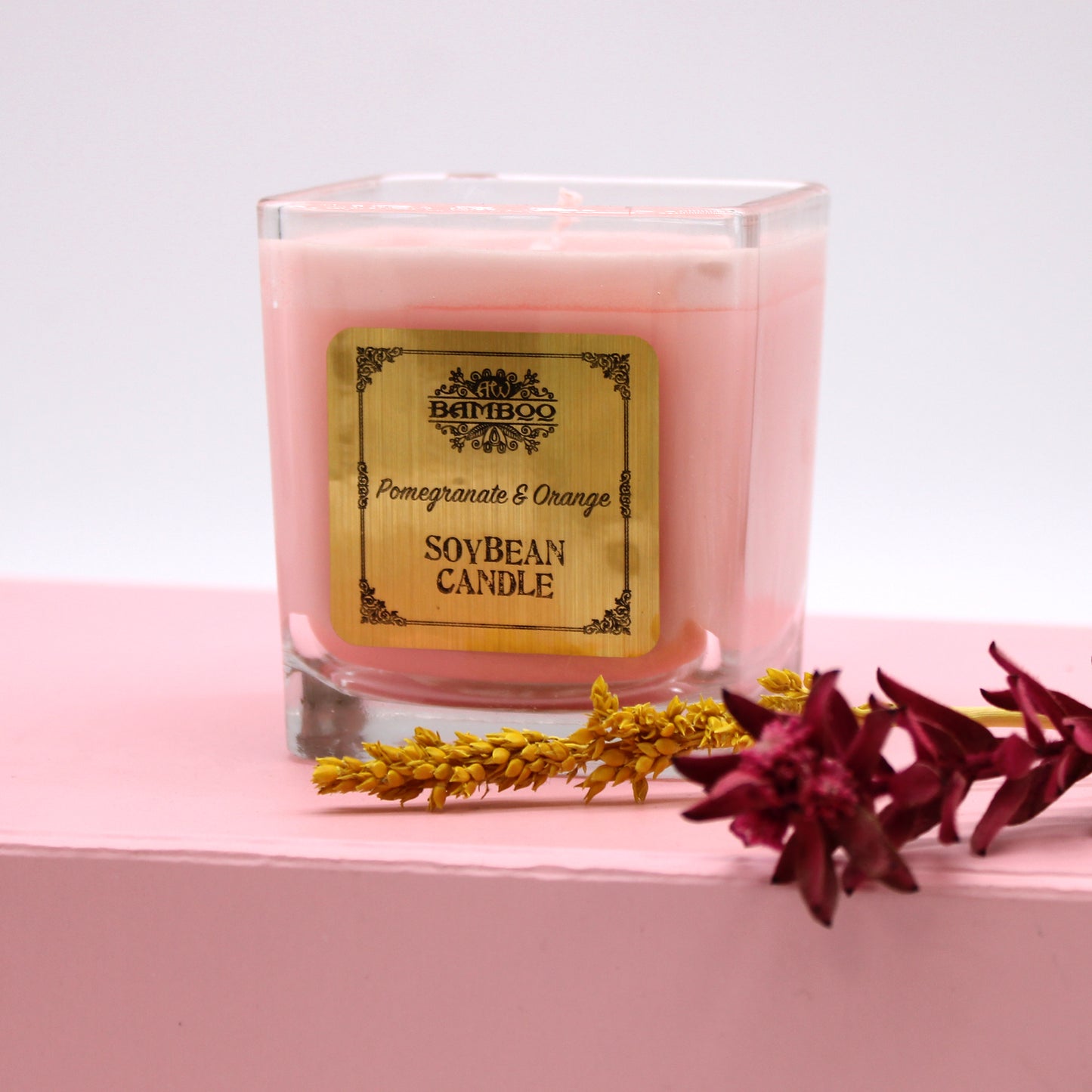 SOY BEAN JAR CANDLE pomegranate and orange