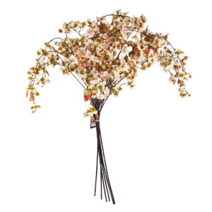 110cm 6 x Natural Pink Trailing Cherry Stems Artificial