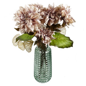 55cm Dahlia Flower Stem – Dusty Pink x 6 silk stems
