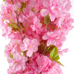 100cm Pink Artificial Blossom Stem x 6