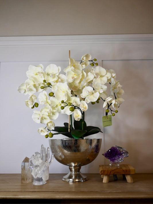 Champagne Quartz Orchid © with Clear Quartz