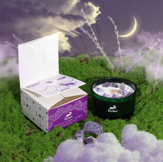 The Moon - Hop Hare Crystal Magic Flower Candle