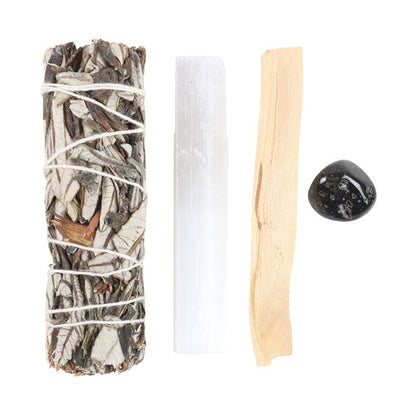 Yerba Santa Crystal Energy Cleansing Kit with Obsidian