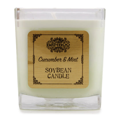 SOY BEAN JAR CANDLE cucumber and mint