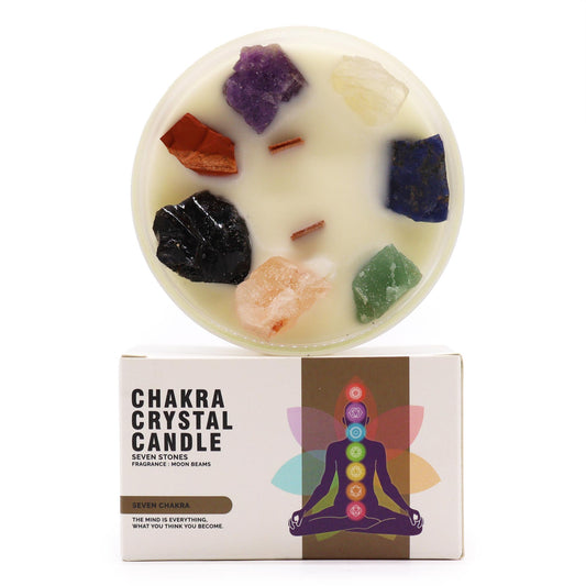 Seven Chakras Soy Crystal Candle with Crystals x 7