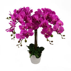 85cm Artificial Deluxe Bush Orchid – Dark Pink