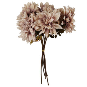 55cm Dahlia Flower Stem – Dusty Pink x 6 silk stems