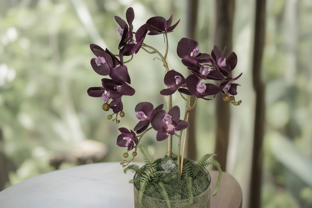 FAQ background with added orchid stem