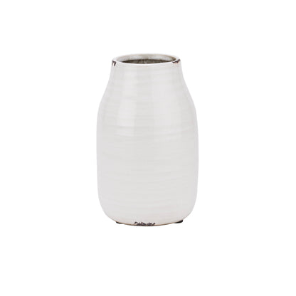 Distressed garda White Stephanie Vase