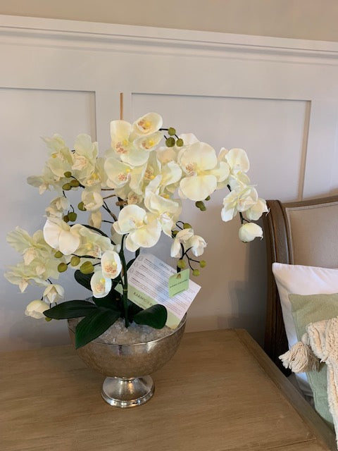Karmic Signature 2026 Orchid bespoke faux orchid arrangement styled in a luxury interior setting — coming soon