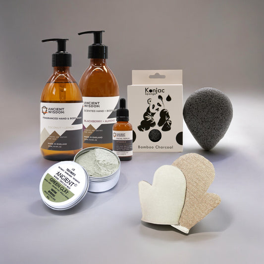 CLEANSE & REFRESH kit 2025 with Green Clay, Bamboo Charcoal & Vitamin C