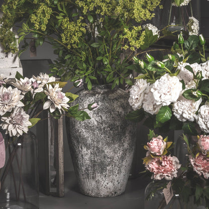 Karmic Tall Stone Aged Ceramic Vase